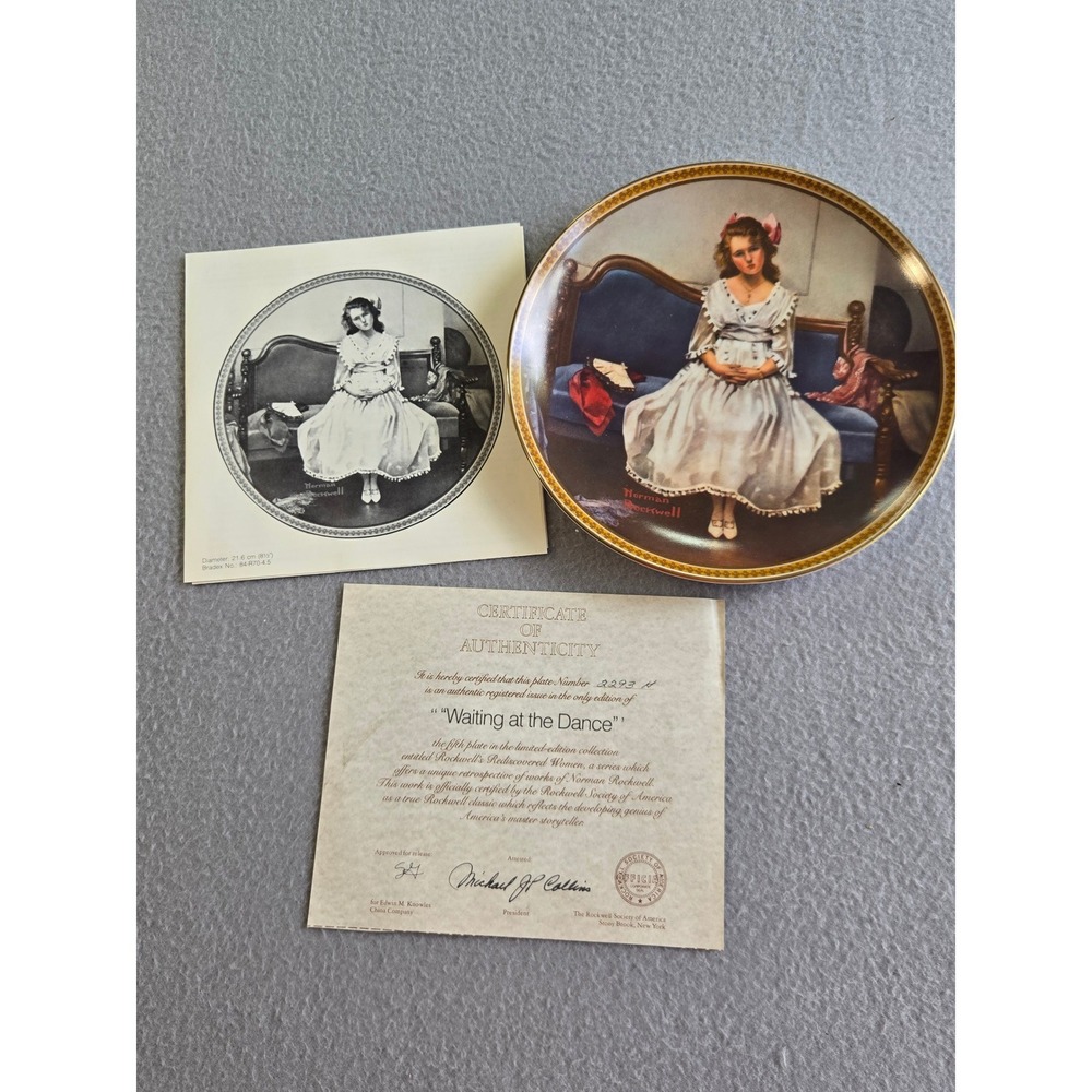 Edwin M Knowles Collector Plate 8.5in Multicolor Norman Rockwell 2293H NIB